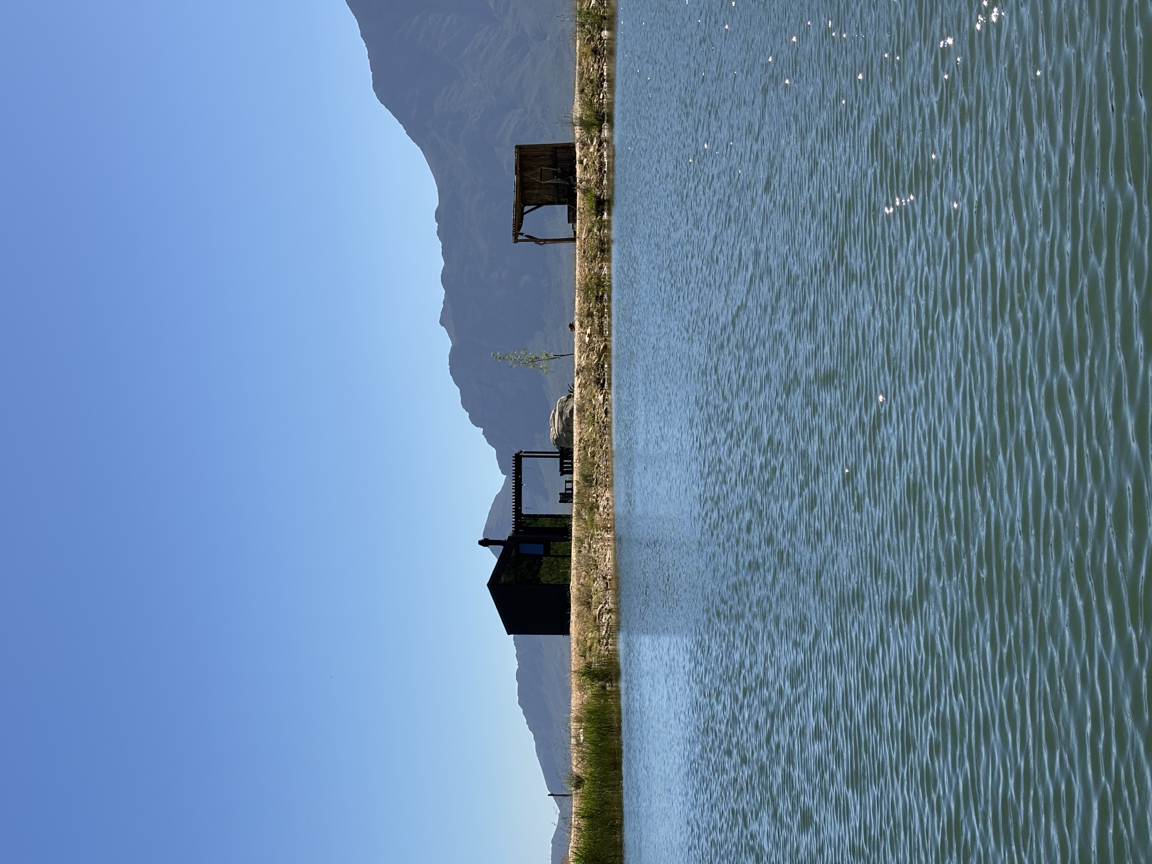 Outdoor View of the Cabin and Rocks